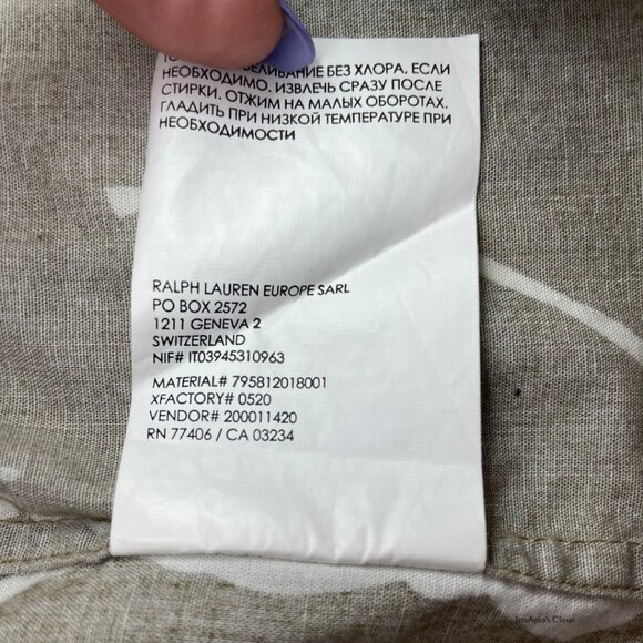 Club Monaco Men's Short Sleeve Floral Wave Button Down Shirt, 100% Cotton - Picture 5 of 7